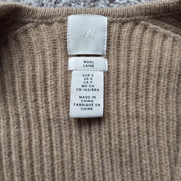 H&M Beige Wool Ribbed Sweater - Picture 4 of 10